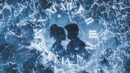 Timeless Love in Ocean Waves wallpaper