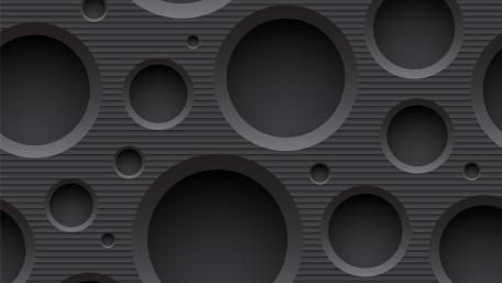 Dark Grey Circular Depths in 3D wallpaper