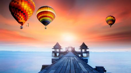Hot air ballooning in Chonburi wallpaper