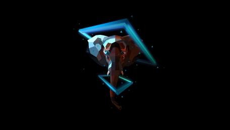 Low-poly elephant wallpaper