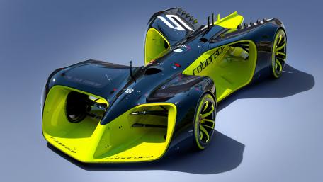 Futuristic Electric Race Car Design wallpaper