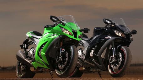 Kawasaki Ninja Duo at Sunset wallpaper