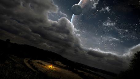 Night Under Cosmic Skies wallpaper