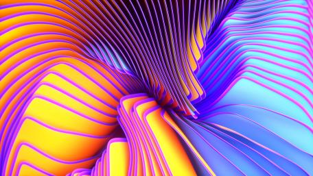 Vibrant Spectrum Swirls in 3D Fusion wallpaper