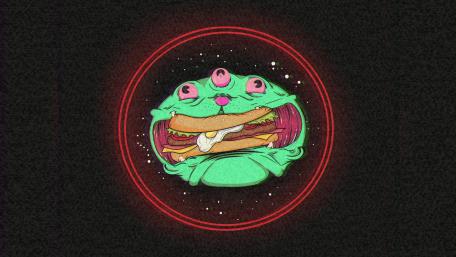 Burger monster wallpaper