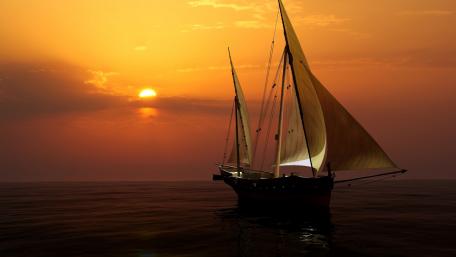 Sunset Serenity on the Sea wallpaper