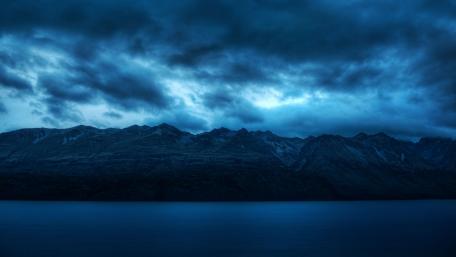 Mystical Blue Serenity in Nature's Embrace wallpaper