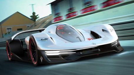 Futuristic Mercedes-Benz Concept Car Design for Le Mans wallpaper