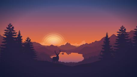 Vector sunset wallpaper
