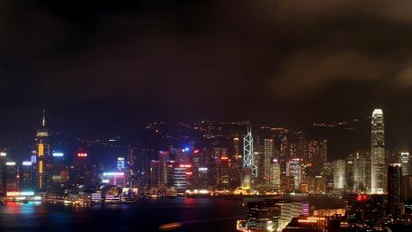 Hong Kong night view wallpaper