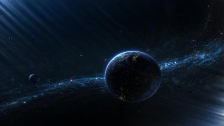 Mystical Blue Cosmos wallpaper