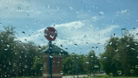 Sun in rainy weather wallpaper