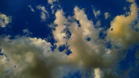 Endless Blue Sky and Clouds Wallpaper wallpaper