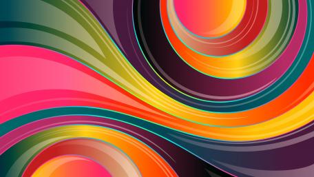 Vibrant Waves of Colorful Abstraction wallpaper