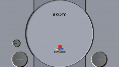 PlayStation Console Close-Up Detail wallpaper