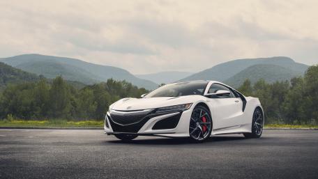 Sleek Acura NSX on a Scenic Mountain Backdrop wallpaper