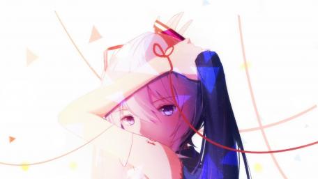 Hatsune Miku Radiant Elegance in Pastel Hues wallpaper