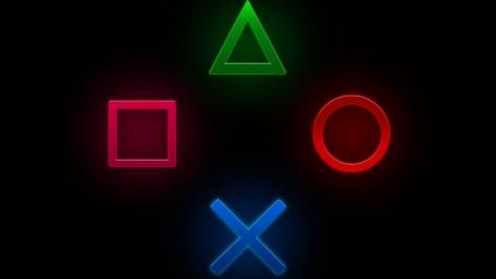 Neon PlayStation Icons Illuminate wallpaper