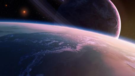Majestic Planetary Rings Showcase wallpaper