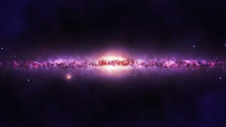 Cosmic Harmony of the Purple Galaxy wallpaper