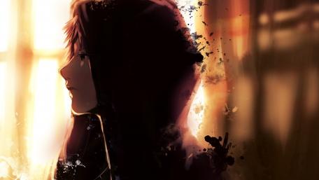 Melancholic Sunset Silhouette wallpaper