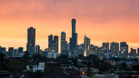 Sunset in Melbourne wallpaper