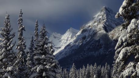 Majestic Winter Peaks in the Alps wallpaper