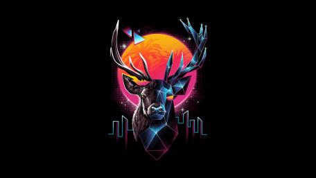 Neon Majesty in Abstract Wilderness wallpaper