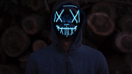 Neon Masked Mystery Unleashed wallpaper