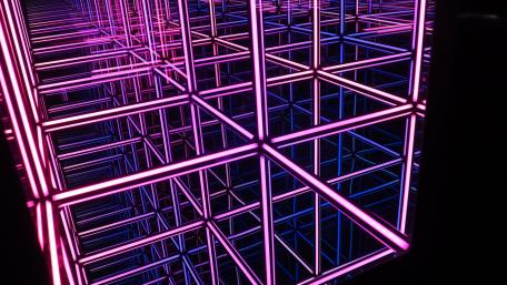Neon Connections in Abstract Patterns wallpaper
