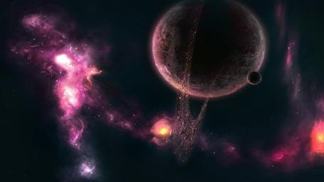 Celestial Wonders of a Ringed Planet wallpaper