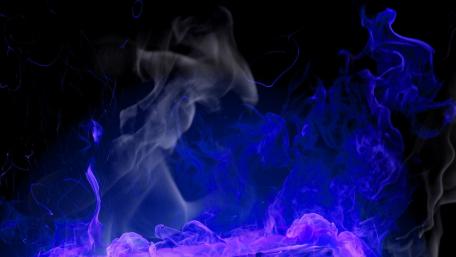 Mystical Blue Flames Dance in the Dark wallpaper