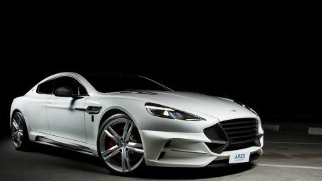 Sleek Aston Martin Rapide in Stunning White Finish wallpaper