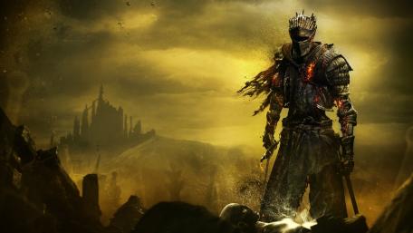 Mystic Warrior in a Dystopian Realm wallpaper