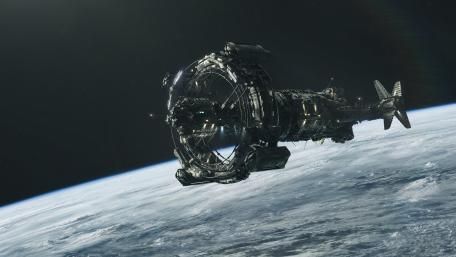 Sci-fi spaceship wallpaper