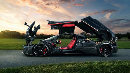Dreamy Pagani Huayra in Majestic Landscape wallpaper