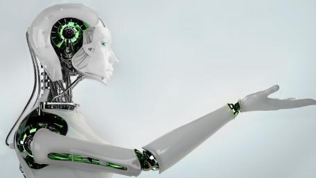 Futuristic Android in a Technological World wallpaper
