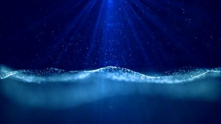 digital-art-waves-blue-background-particles wallpaper