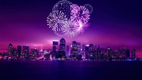Chicago New Year Fireworks wallpaper