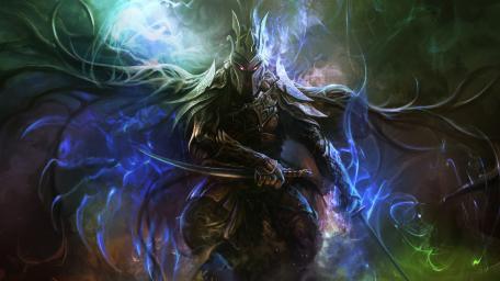 Warrior Amidst Mystical Energies wallpaper