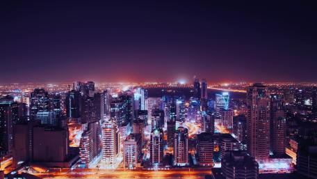 Purple Dubai wallpaper