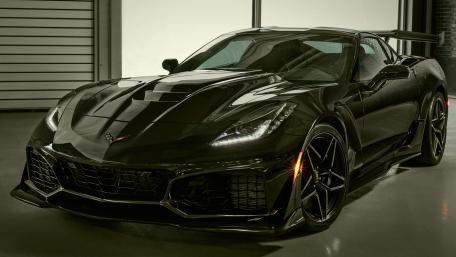 Sleek Black Chevrolet Corvette ZR1 Wallpaper wallpaper