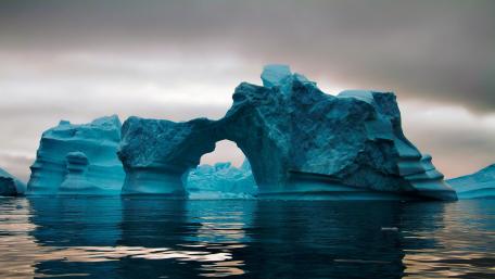 Majestic Ice Arch in the Arctic Ocean wallpaper