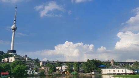 Guishan TV Tower Lotus Lake wallpaper