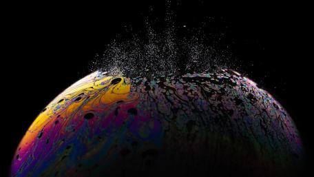 Soap bubble burst wallpaper