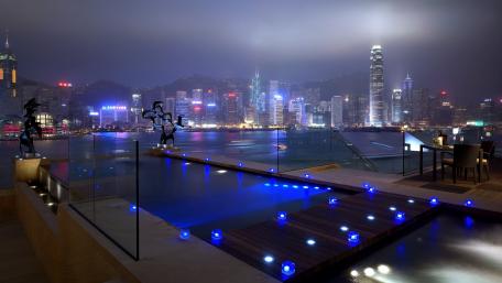 Stunning Nightscape of Hong Kong's Skyline wallpaper
