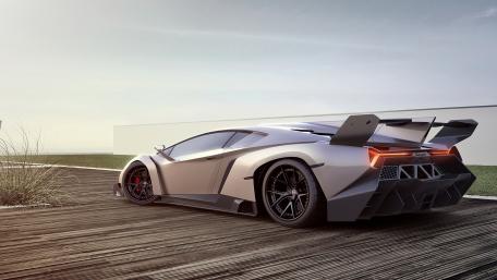 Sleek Lamborghini on the Horizon and Ready to Race wallpaper