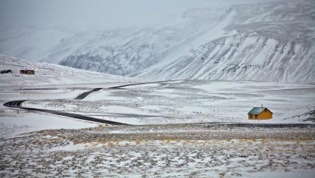 Winter Serenity in a Remote Cottage wallpaper