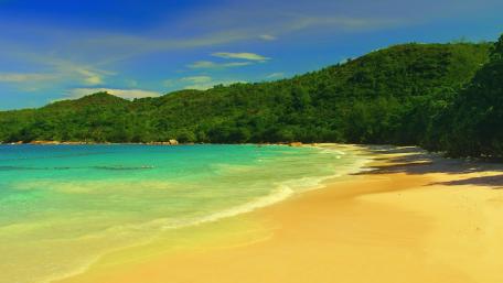 Serene Shoreline Retreat wallpaper