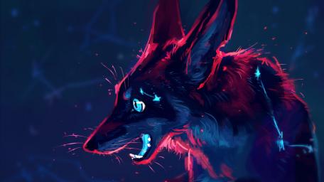 Panicky fox wallpaper